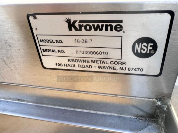 Excellent Condition – Krowne 18-36-7 – One Compartment Utility Sink – Heavy-Duty Stainless Steel – NSF – Fully Tested & Working! - Image 6 of 6