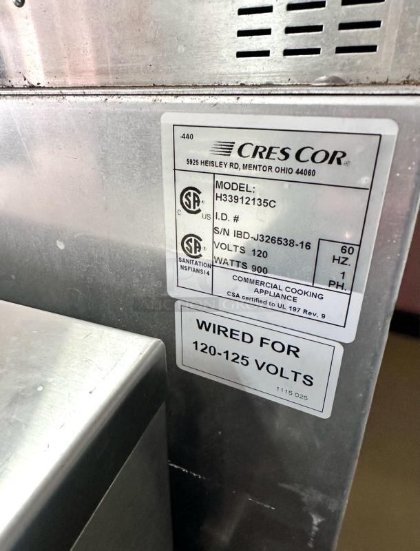 Excellent Condition – Cres Cor H33912135C – Mobile Heated Holding Cabinet – 120V – Fully Tested & Working! - Image 6 of 6