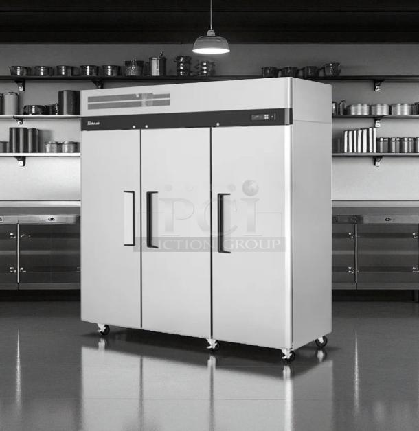 Excellent Condition – Turbo Air M3R72-3 – 3-Door Commercial Reach-In Refrigerator – 115V – Fully Tested & Working! - Image 1 of 9