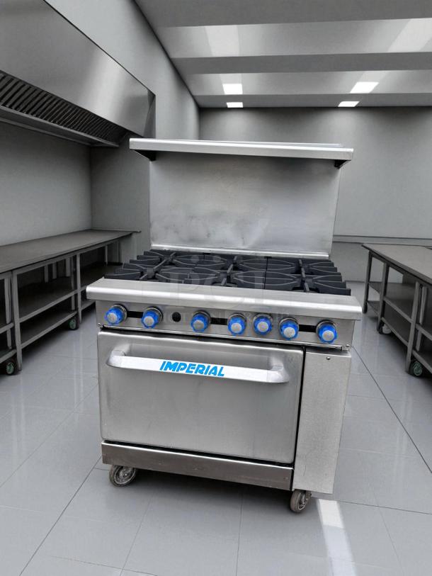 Excellent Condition – Imperial IR-6 – 36" Gas Range w/ 6 Burners – Natural Gas – Fully Tested & Working! - Image 2 of 6
