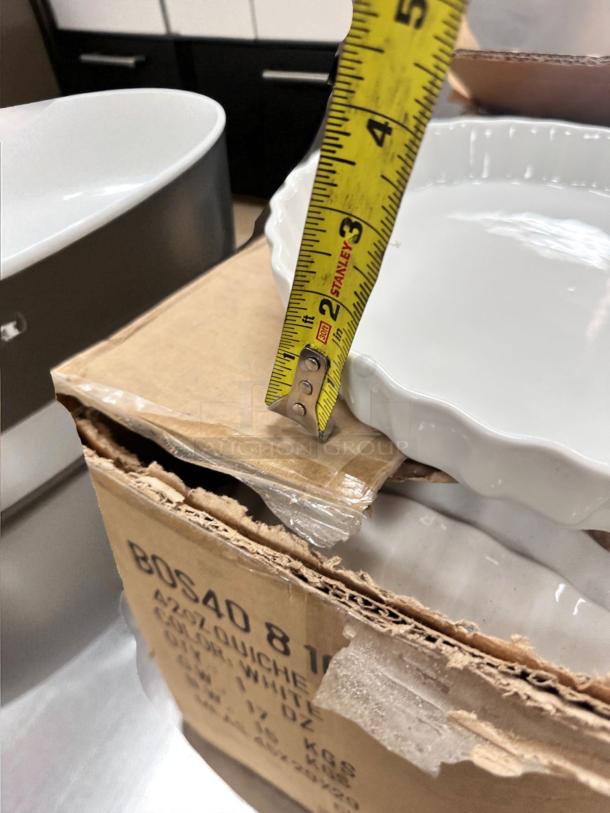 Excellent Condition – Radford White Ceramic Quiche/Tart Dishes – Lot of 12 – Fully Inspected & Clean! - Image 3 of 6