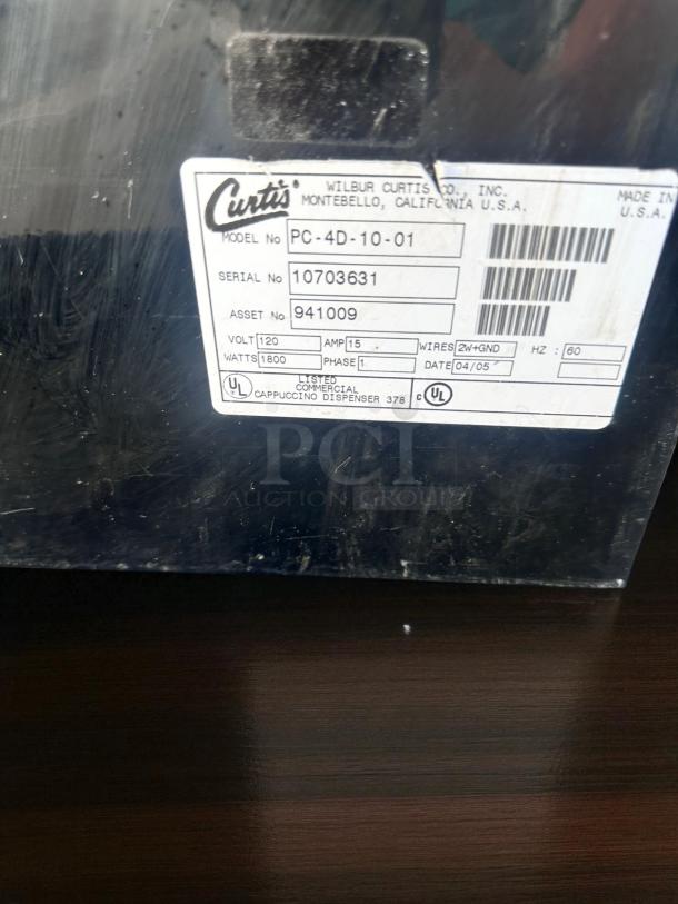 Excellent Condition – Curtis PC-4D-10-01 – 4-Flavor Cappuccino Machine – 120V – Fully Tested & Working! - Image 6 of 6