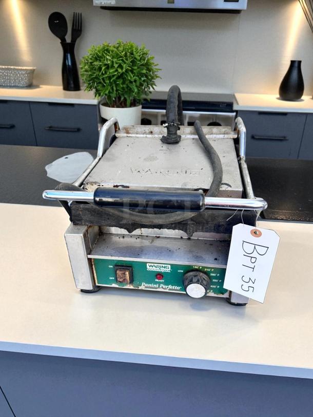 Used – Good Condition – Waring Commercial Panini Perfetto – Compact Electric Panini Grill – Fully Tested & Working! - Image 2 of 4