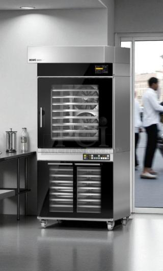 MIWE EC 8.1826 electric convection oven with dual glass-door proofer, excellent condition, fully tested, 208V.