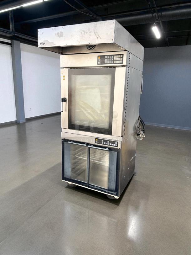 MIWE EC 8.1826 electric convection oven with dual glass-door proofer, 208V, excellent condition, fully tested.