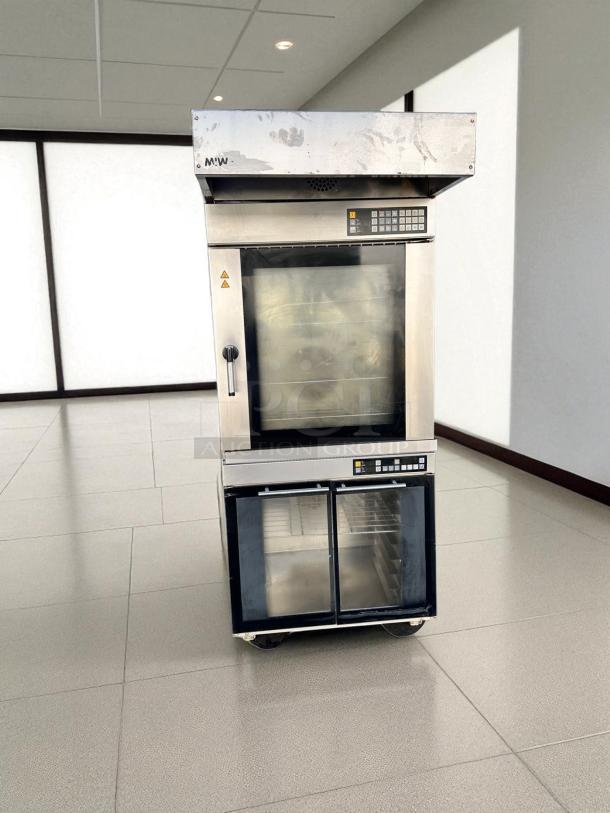MIWE EC 8.1826 electric convection oven with dual glass-door proofer, excellent condition, 208V, fully tested.