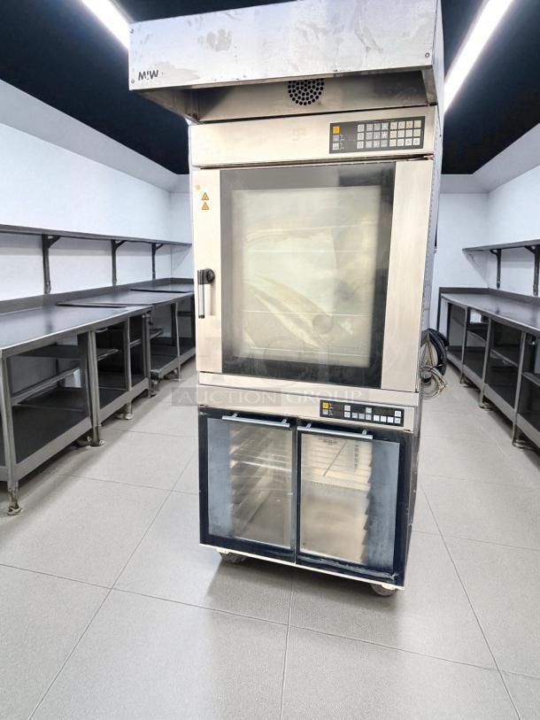MIWE EC 8.1826 electric convection oven with dual glass-door proofer in excellent condition, fully tested and working, 208V.