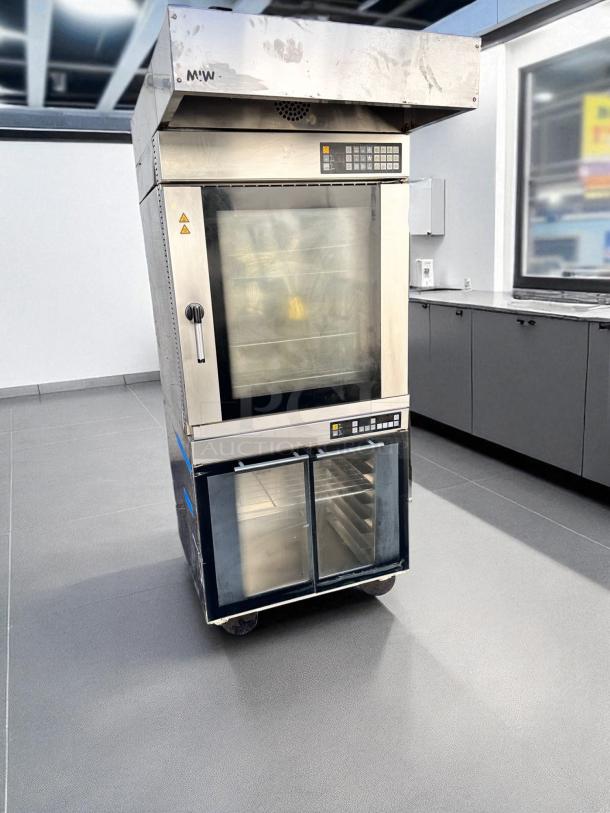 MIWE EC 8.1826 electric convection oven with dual glass-door proofer. Excellent condition, 208V, fully tested.