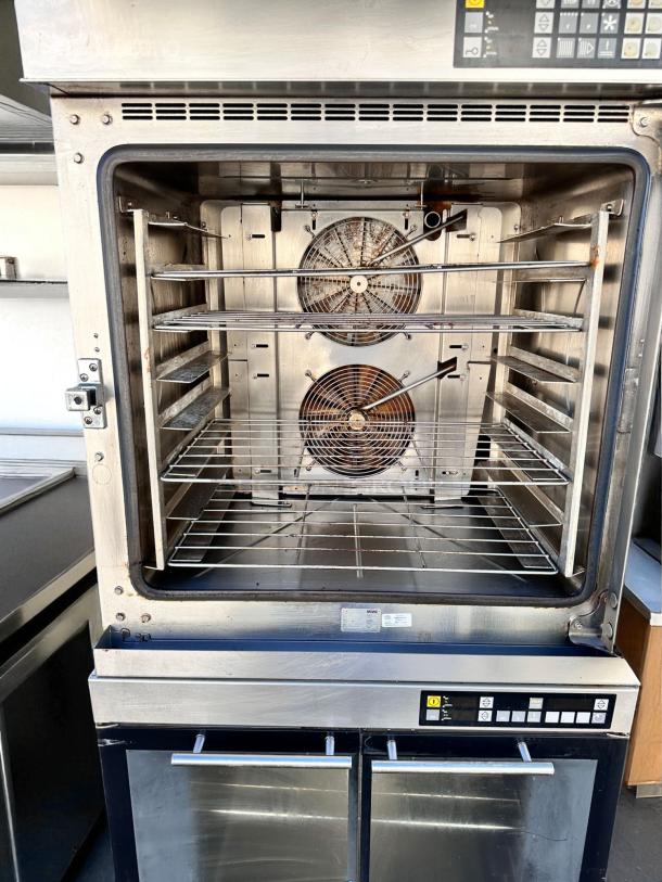 MIWE EC 8.1826 electric convection oven with dual glass-door proofer, excellent condition, 208V, fully tested and working.