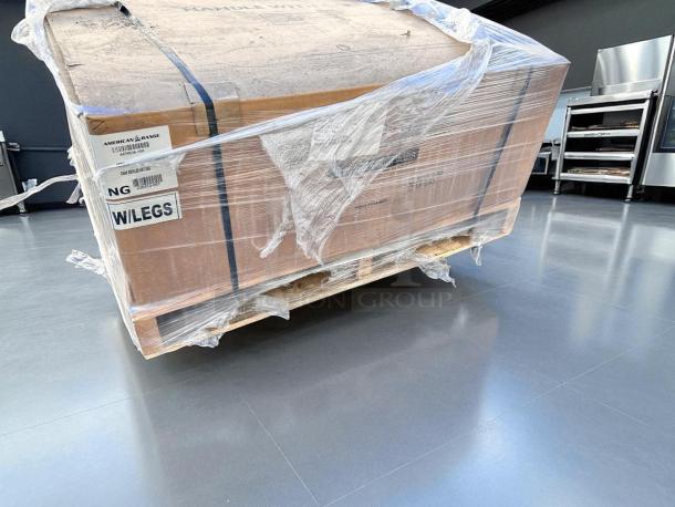 Brand New American Range AERB-36 Charbroiler, 36", Natural Gas, Factory Sealed with Legs, in Original Packaging.