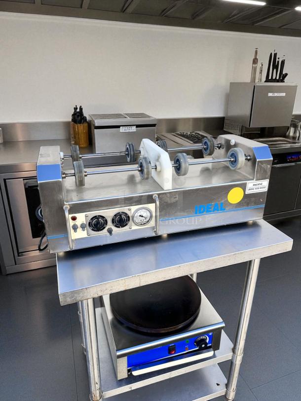 Ideal IU2X25S roller bottle mixing machine, excellent condition, 115V, fully tested and working, with control dials and gauge.