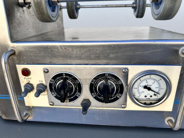 Ideal IU2X25S roller bottle mixing machine, excellent condition, fully tested and working, 115V, control panel close-up.