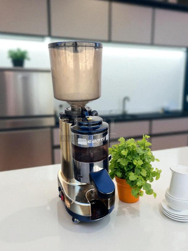 Conti RR45 commercial coffee grinder in excellent condition, 110V, fully tested, with brand logo visible.