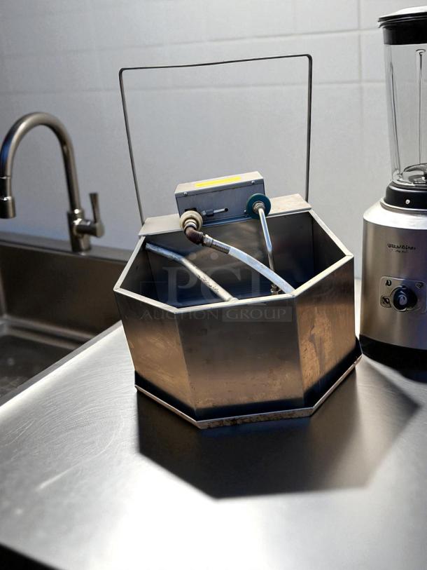 Anets FFM80 commercial fryer filter machine in excellent condition, stainless steel, 115V, fully tested and working.