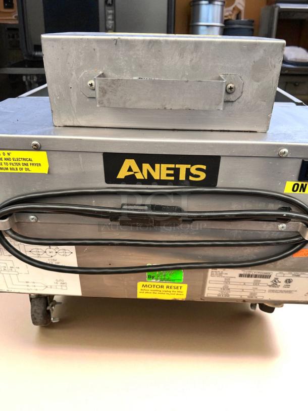 Anets FFM80 Commercial Fryer Filter Machine in excellent condition, 115V, fully tested, showing brand label and control panel.
