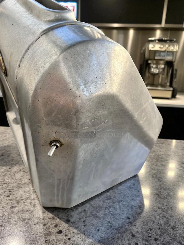 Landers Model 500 steak tenderizer machine in excellent condition, fully tested and working, metallic exterior.
