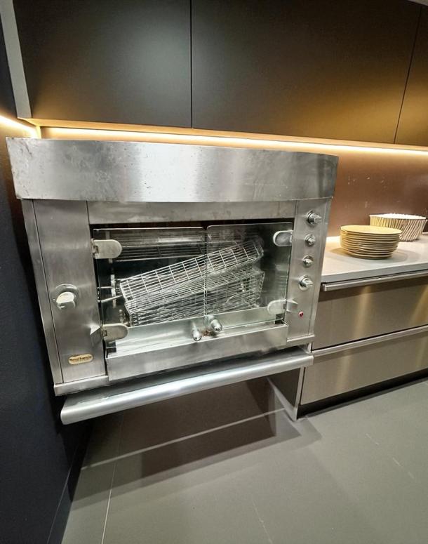 Rotisol 950-2 gas rotisserie oven, excellent condition, stainless steel, natural gas, fully tested and working, visible control knobs.