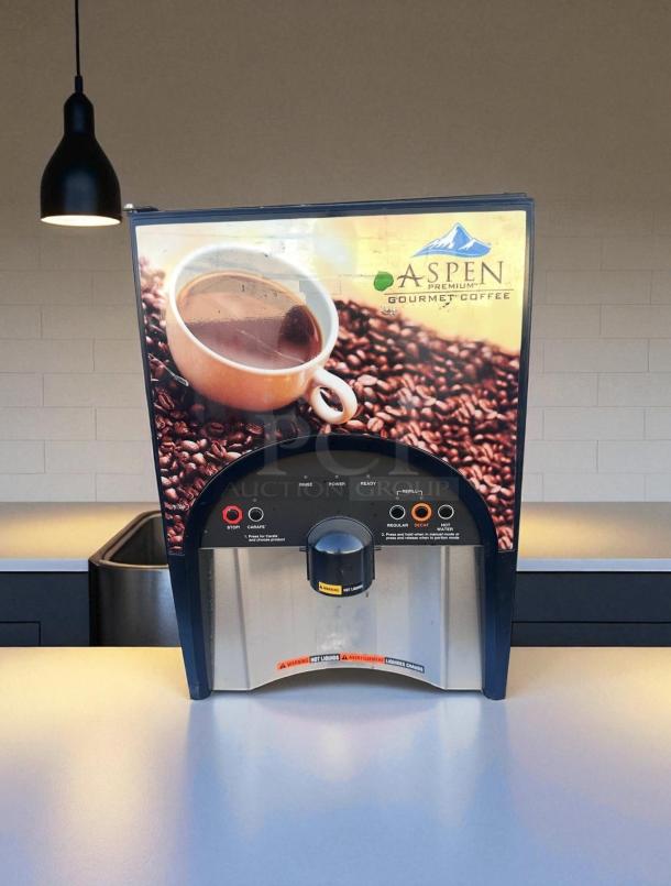 BUNN LCA-2 LP coffee dispenser in excellent condition, tested and working. Aspen branding on front.