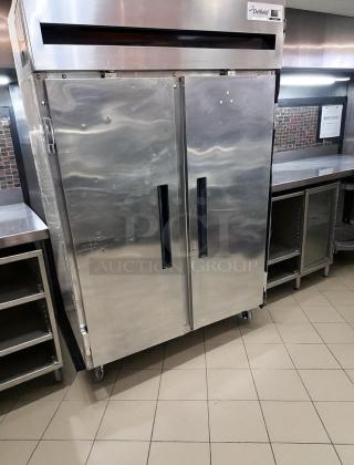 Delfield 6151XL-S 52" two-door reach-in freezer, excellent condition, stainless steel, 115V, fully tested and working.