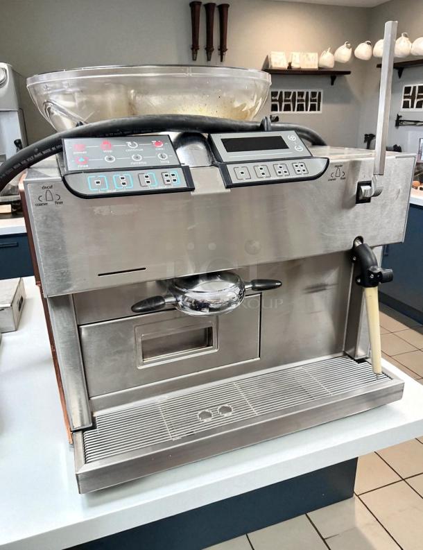 Rancilio Egro One Touch espresso machine, excellent condition, fully automatic bean-to-cup, stainless steel, tested and working.