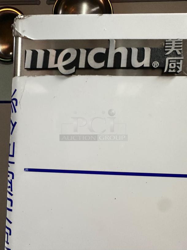 Brand new Meichu RTP360MC-3 commercial dish sterilizer cabinet, 220V, stainless steel, high-temp hot air circulation, ready for use.