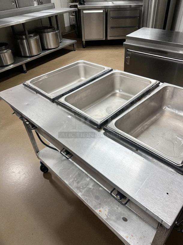 Vollrath ServeWell 3-Well Hot Food Table in excellent condition, electric steam model, fully tested and working.