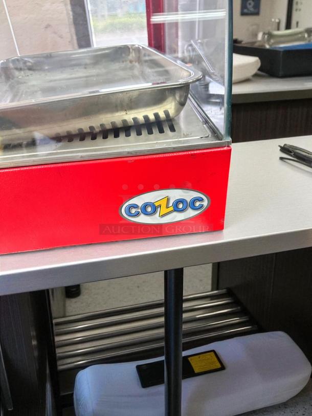 COZOC FW5004-2 Food Display Warmer, excellent condition, 120V, countertop model, fully tested, red exterior with logo.