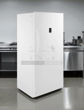 Insignia NS-UZ21WH0 21 Cu. Ft. Upright Freezer in excellent condition, white finish, fully tested and working.
