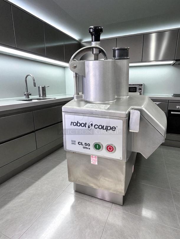 Robot Coupe CL50 Ultra commercial food processor, heavy-duty build, excellent condition, clean and tested, with visible controls.