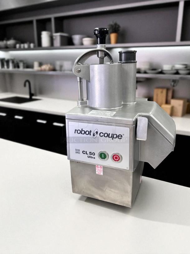 Robot Coupe CL50 Ultra commercial food processor, stainless steel, excellent condition, clean, and tested.