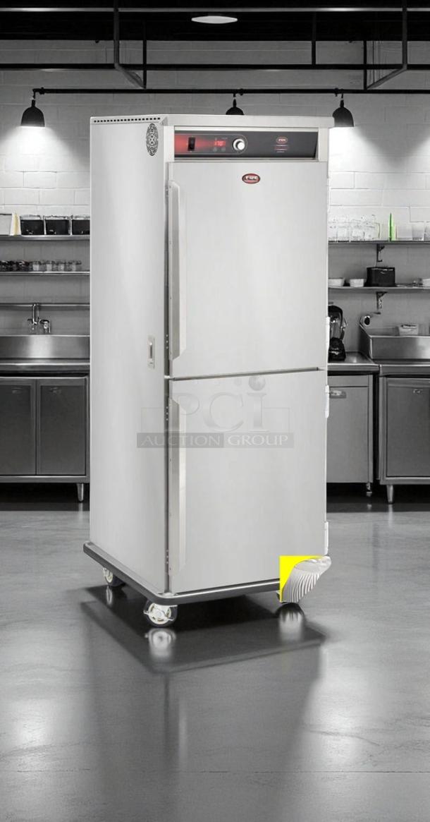 FWE UHST-13-OTB heated holding cabinet in outstanding condition, stainless steel, visible digital display, on casters, 120V.