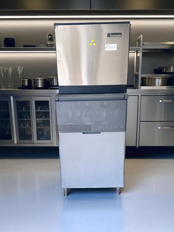 Scotsman CME1056AS 30" modular ice maker, excellent condition, air-cooled, 208-230V, stainless steel, fully tested.