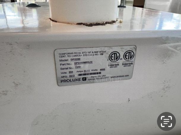 Proluxe PRS220 Pizza Dough Divider, excellent condition, electric, model DP2350 label, fully tested, working.