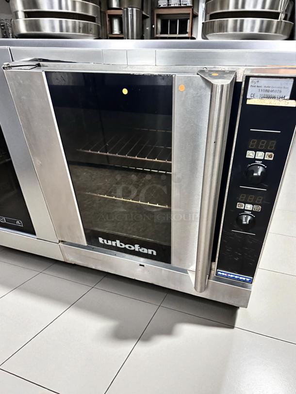 Moffat Turbofan E32D5 digital convection oven in excellent condition, fully tested. Model label visible on side panel.