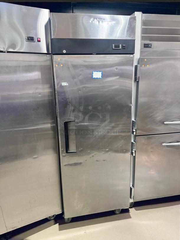 Turbo Air MBF8001GR single-door reach-in freezer, stainless steel, excellent condition, 115V, fully tested and working.