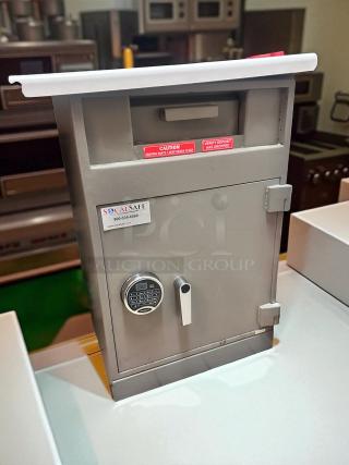 SoCal Safe high-security deposit safe with drop-slot, keypad, and handle. Excellent condition, model Standard Drop-Slot.