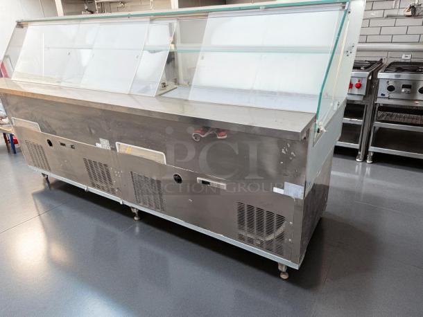 Oscartek ROSAR4RV130 3-Door Refrigerated Display Case, glass canopy, excellent condition, 120V, fully tested and working.