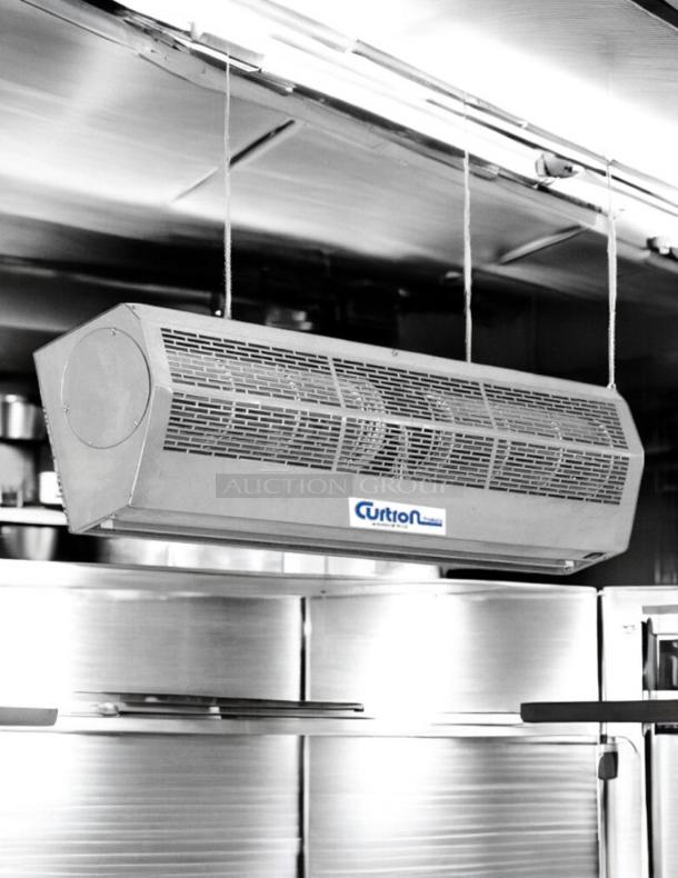Curtron AP-2-36-1-SS 36" unheated air curtain, stainless steel, two-speed, 120v, fully tested, excellent condition.