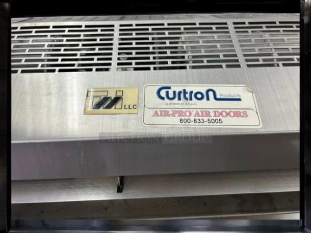 Curtron AP-2-36-1-SS 36" unheated air curtain, stainless steel, two-speed, model Air-Pro. Fully tested, pristine condition.
