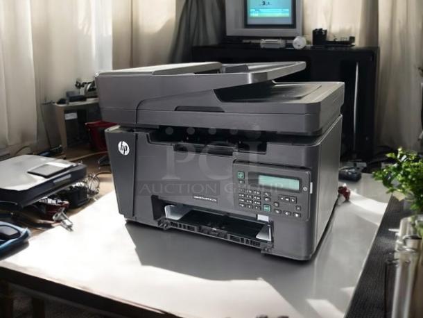 HP Laserjet Pro M127fn All-in-One Printer, monochrome, excellent condition, model CZ181A, fully tested, network-capable.