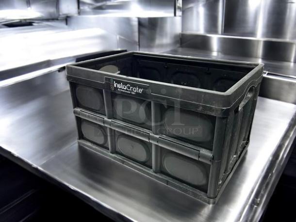 GreenMade InstaCrate Collapsible Storage Bin, 20-inch, tested working, excellent condition, black finish, visible brand label.