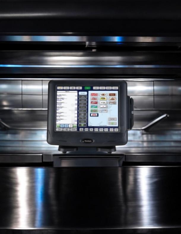 Radiant Systems P1520-0275-BA POS screen, black, great condition, fully tested and working, interface visible.