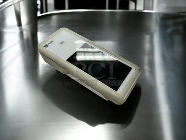 Clover Flex handheld POS system, excellent condition, fully tested, with intact screen and visible Clover branding on the front.