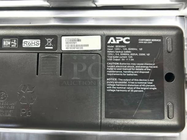 Schneider Electric BE600M1 APC backup generator, model label visible, excellent condition, fully tested and working.
