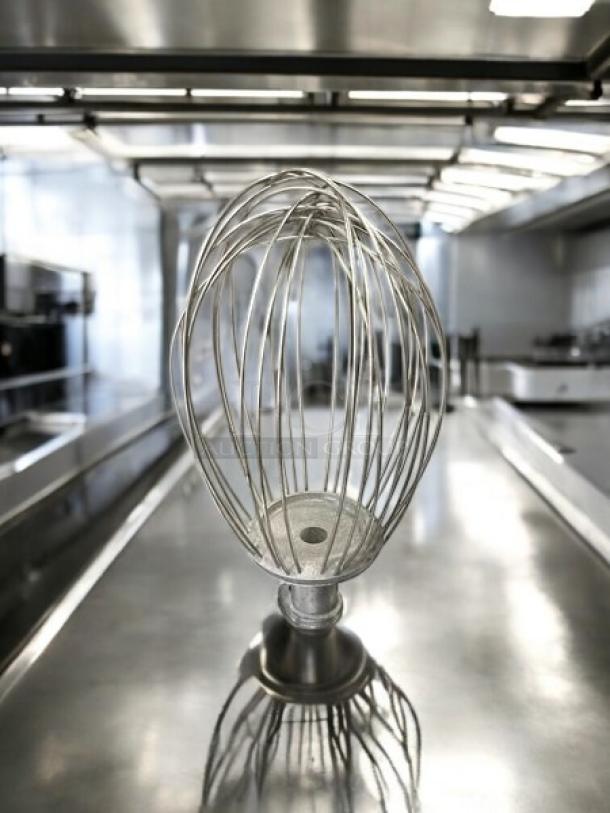 Wire whip attachment for Planetary Mixer American Eagle AE-20/12-04, 20qt. Stainless steel, excellent condition, fully tested.