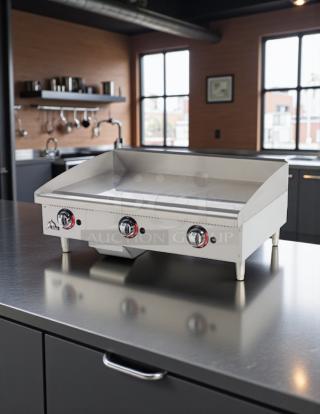 Star Max 636MF 36" gas countertop griddle, manual controls, 84,900 BTU, pristine condition, tested and working.
