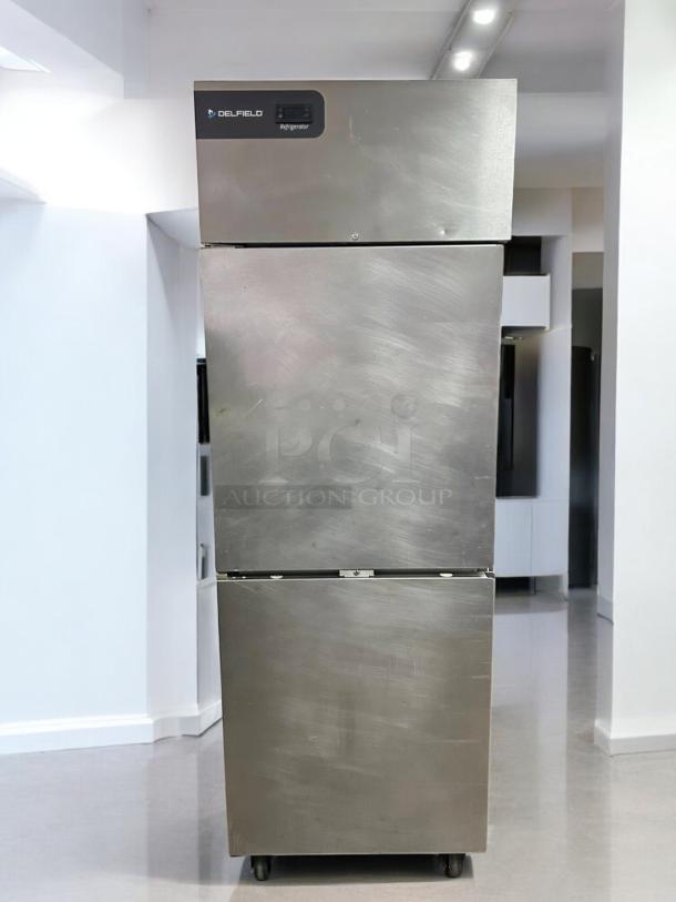 Delfield GBR1P-SH Coolscapes Reach-In Refrigerator, 115v, stainless steel, great condition, tested and working.