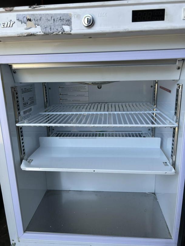 Turbo Air TSU-4RW-N6 vaccine refrigerator, good condition, 115v, tested and working, features adjustable shelves.