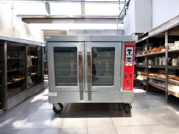 Vulcan VC4GD gas convection oven, 50,000 BTU, stainless steel, great condition, tested and working, visible control panel.
