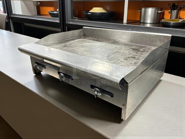 American Range ARMG-36-24 36" countertop manual gas griddle with 1" thick plate, stainless steel, tested and working condition.